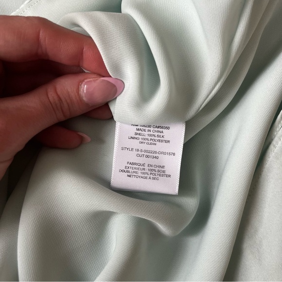 Joie 100% silk light blue long sleeve ruched dress size 4 - Picture 7 of 8